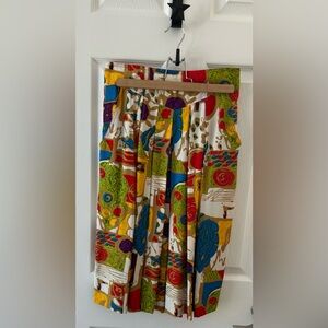 Vintage Colorful Abstract Print Women's Skirt